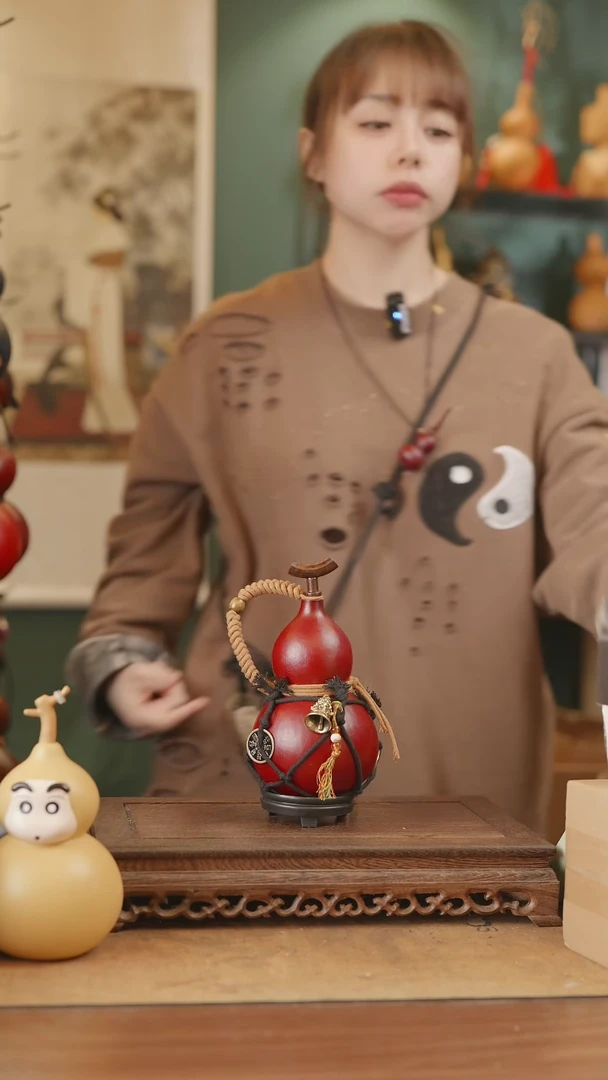 【闪购商品】347号精品天然大漆工艺防渗内胆酒葫芦~