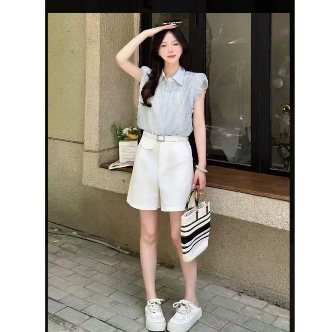 2025夏新款法式时尚气质衬衫半身裙套装HJ-1944