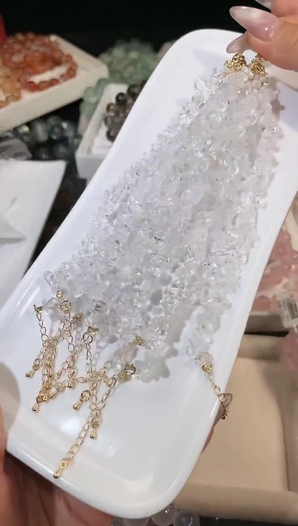 水晶手链未镶嵌多样性发一白水手链