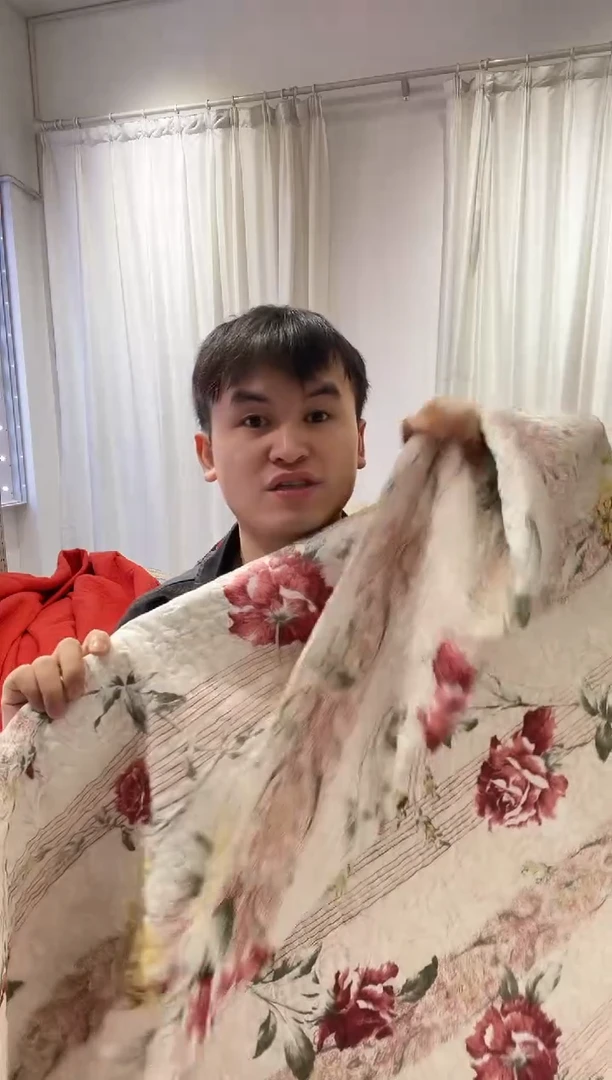 棉230*230纯棉床盖77号三件套