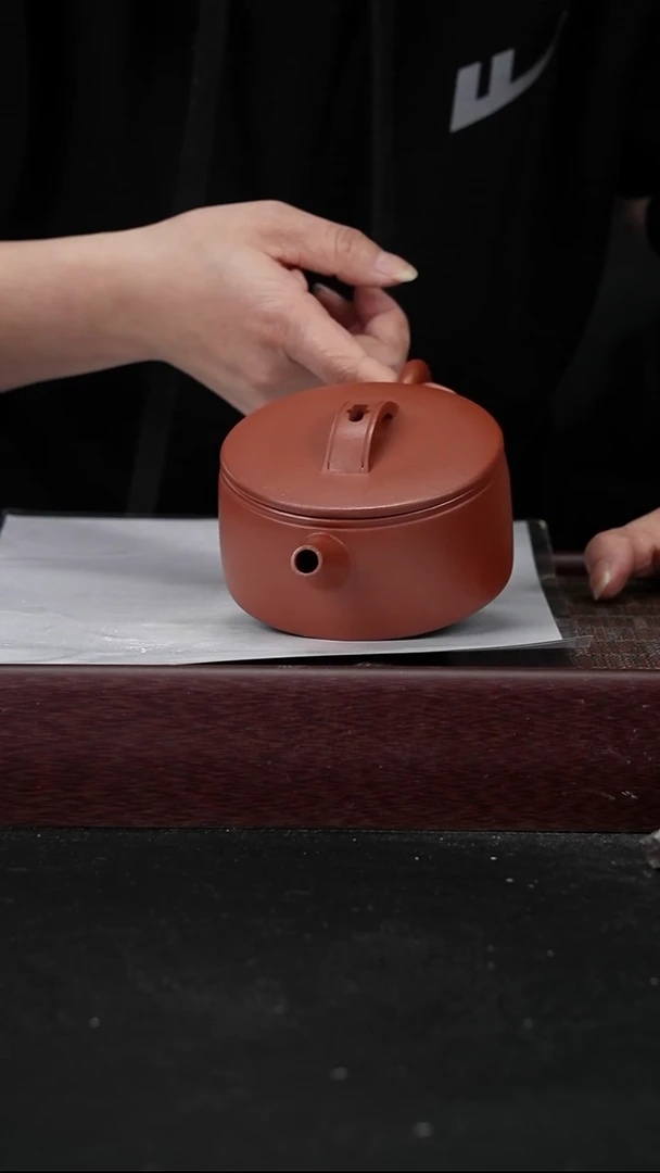 茶壶紫砂zq朱泥汉瓦