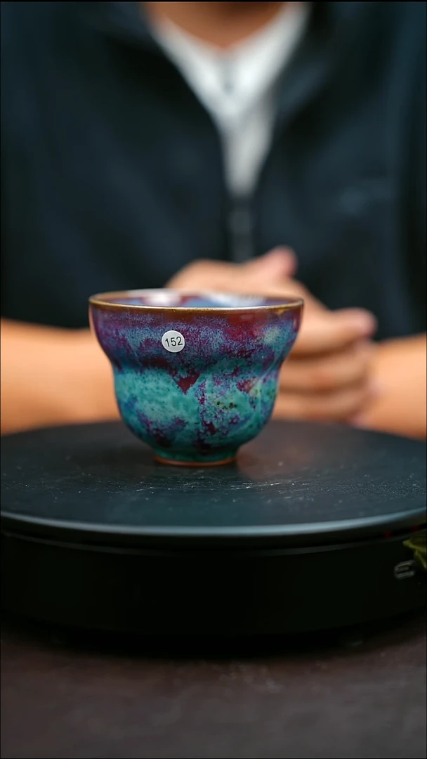 152#原矿钧瓷炉钧釉福禄杯