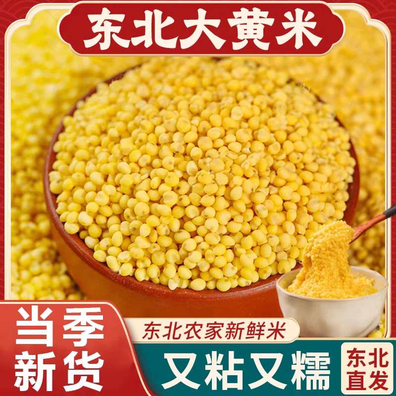早餐东北大黄米新米软糯香甜煮粥煮饭包粽子营养杂粮