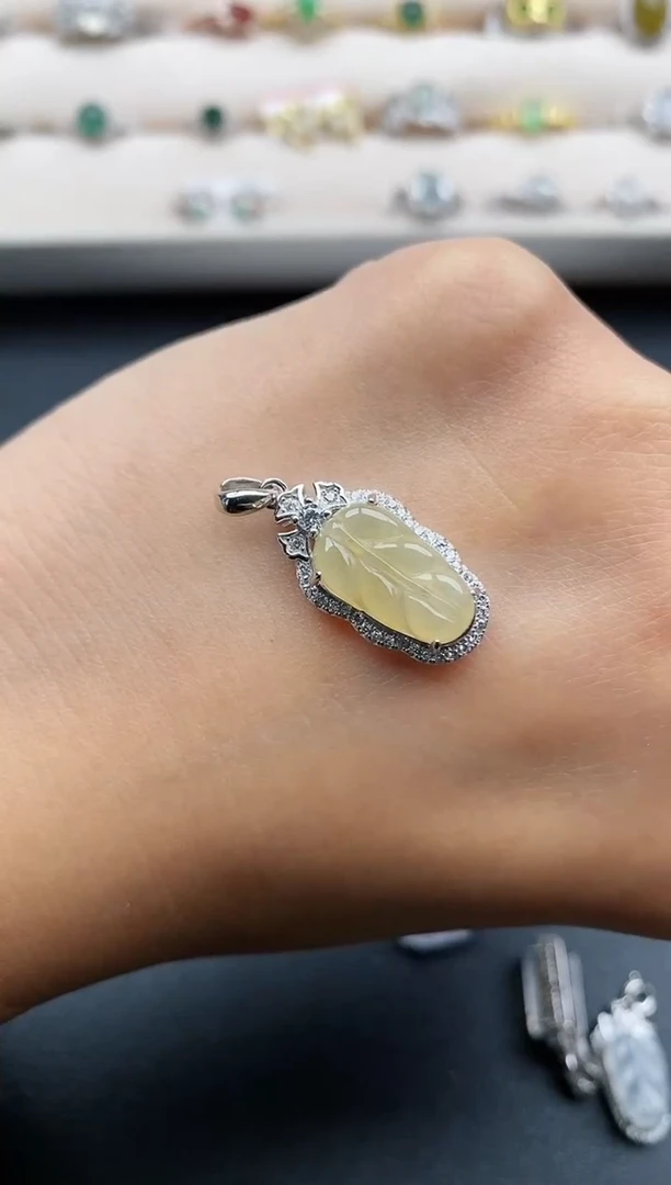 银S925镶嵌戒指翡翠缅甸天然A货翡翠33  3-10