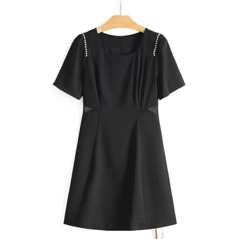 L2340-伍莎服饰云仓百搭时尚新款夏季连衣裙#RKP46L109