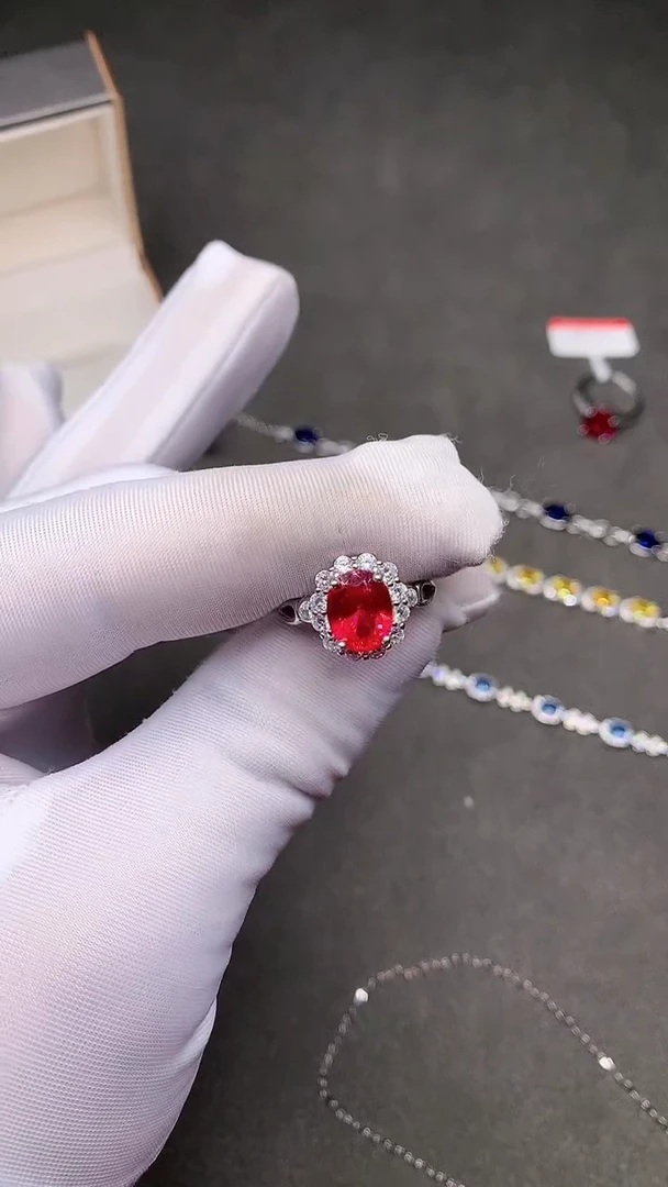 【闪购商品】红宝石戒指银S925镶嵌.......