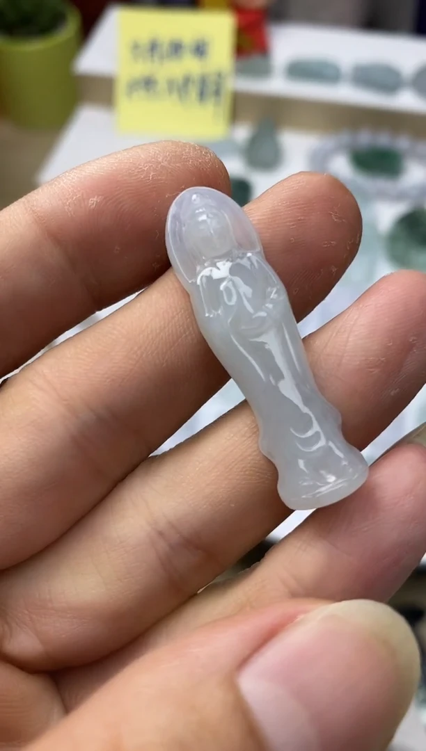 颈饰未镶嵌翡翠3天然缅甸翡翠A货小观音