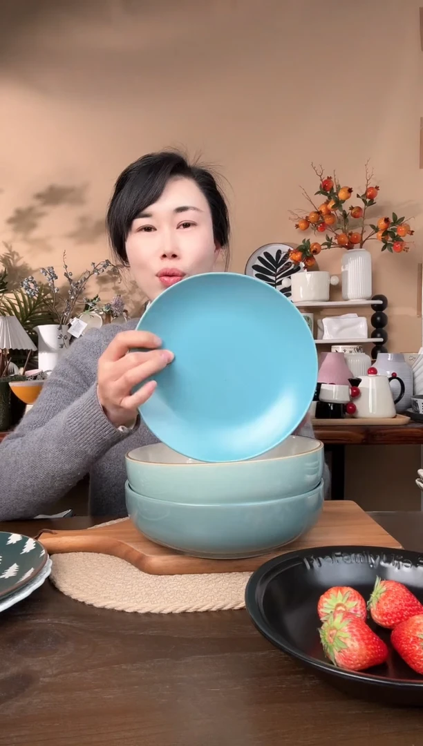 【闪购商品】瓷片8.5英寸碗2只微瑕