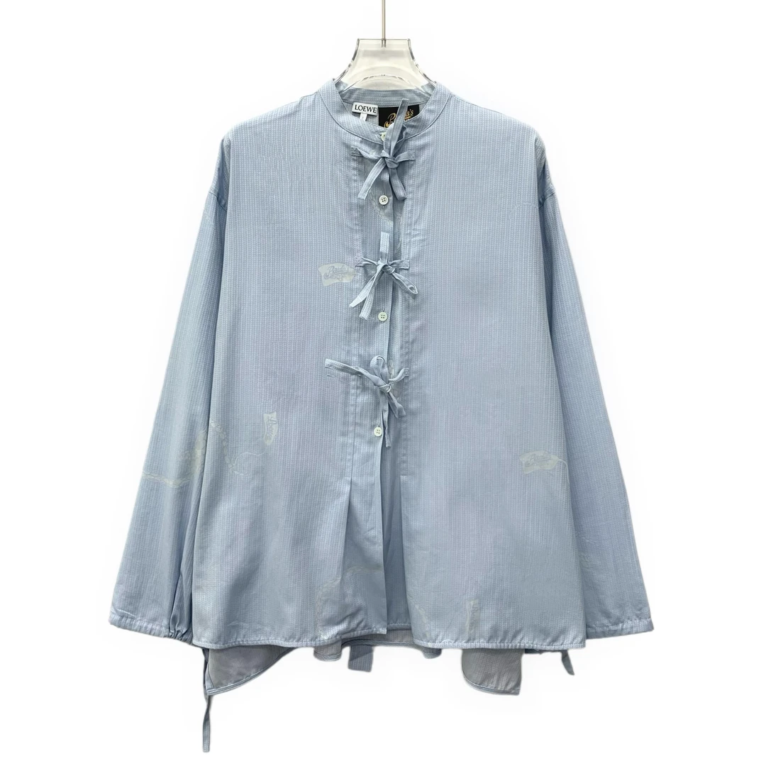 99新 LOEWE/罗意威 gw0247 蓝色衬衫