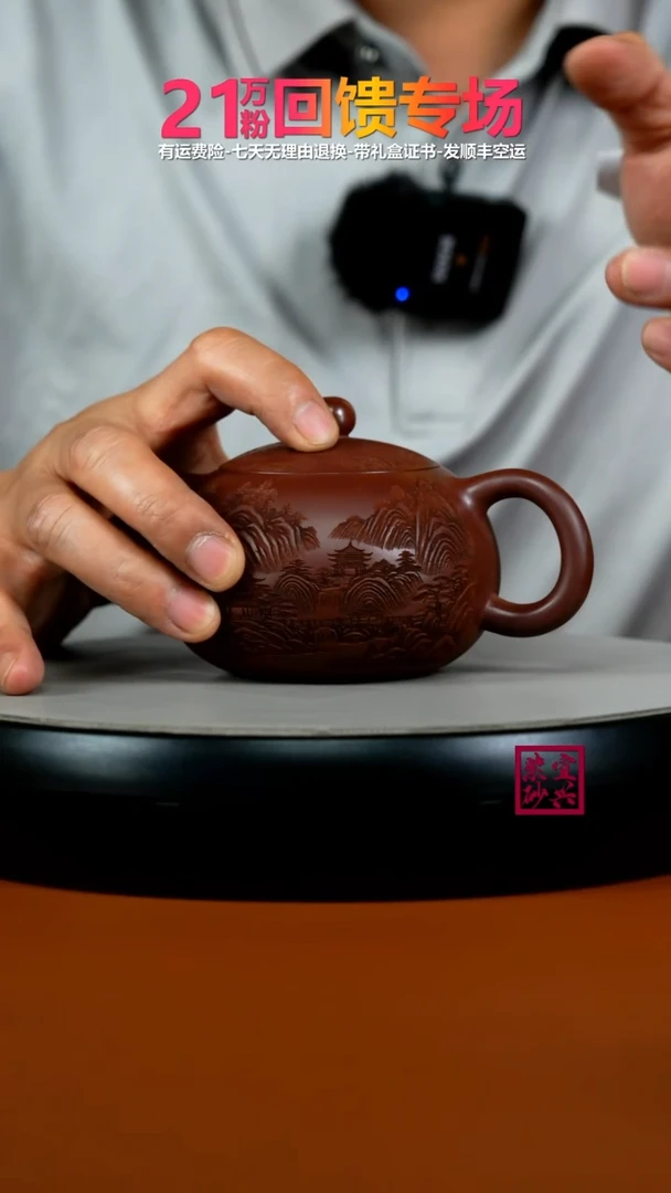 茶壶紫砂蒋静明龙血砂富春山居西施260CC