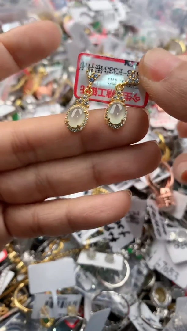 银S925镶嵌戒指翡翠222               9