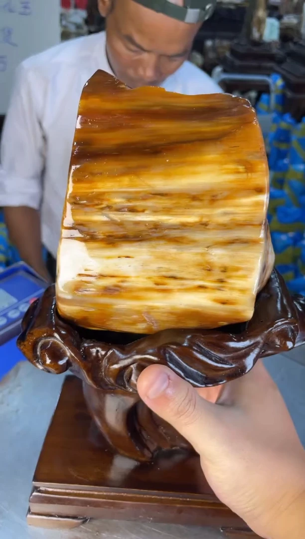 未镶嵌摆件硅化玉8