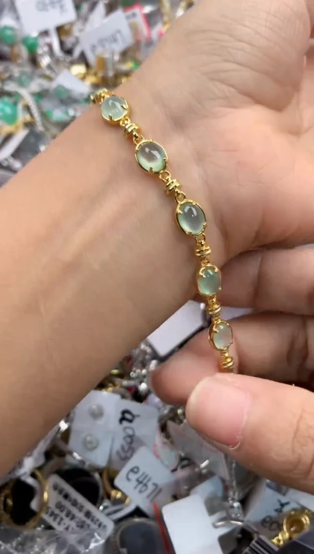 银S925镶嵌戒指翡翠333----7