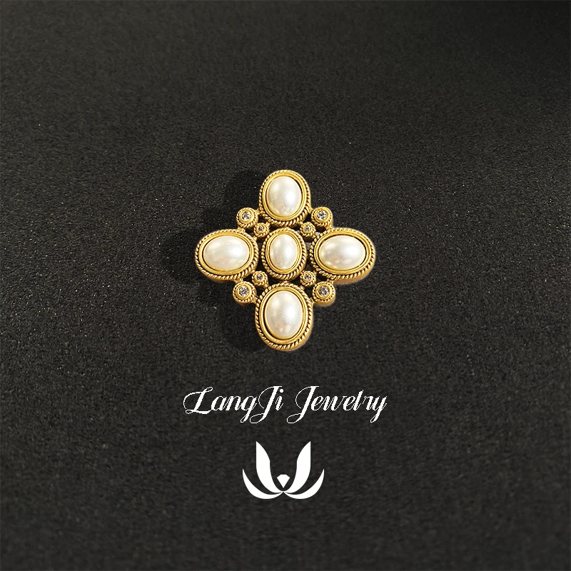 铜合金耳饰 甜美风耳钉日韩原创设计耳饰小众法式耳夹镶嵌D-33