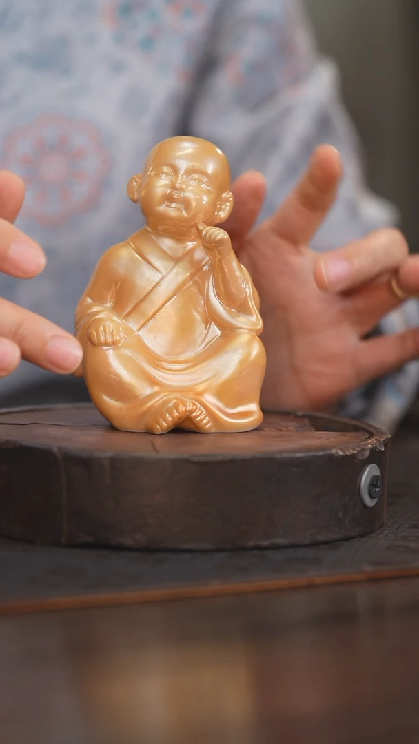 【闪购商品】杯25柴房陶瓷丨金红小沙弥（随缘发）