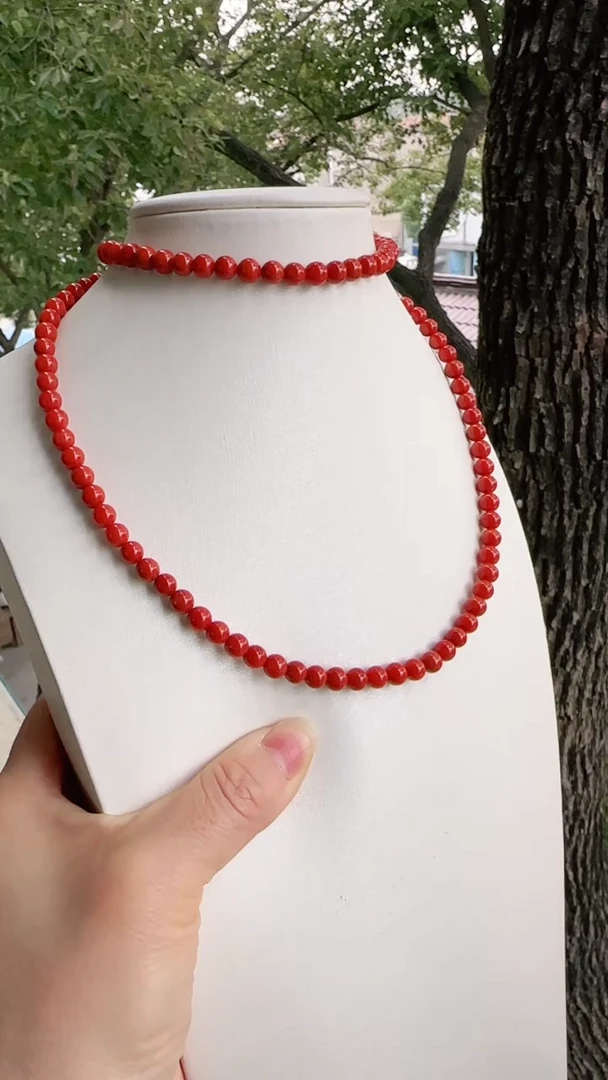 未镶嵌多样性发一件南红玛瑙【高货】锦红6mm保山圆珠多圈