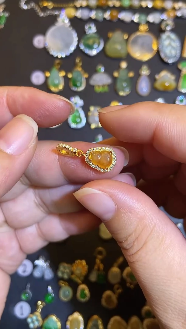 吊坠(不含链)银S925镶嵌翡翠1