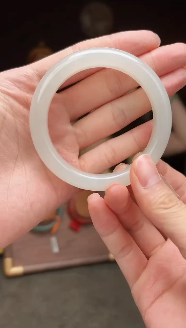 和田玉未镶嵌把件zp6手镯圈口57.8