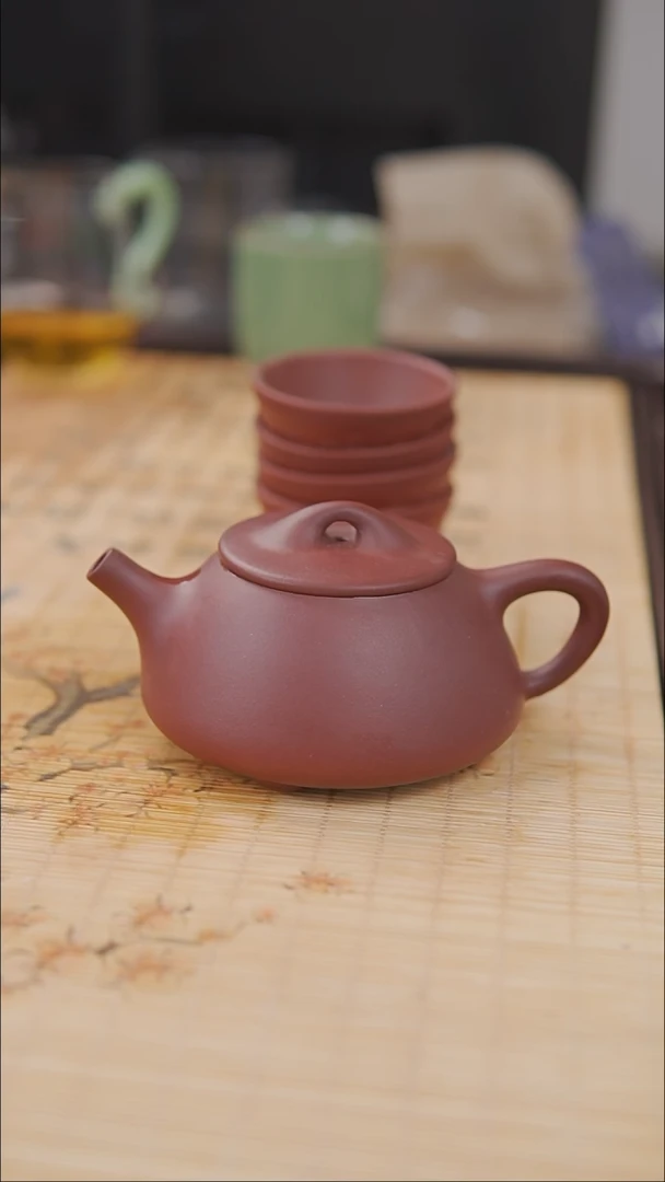 茶壶紫砂明*静紫泥  半手工  景舟石瓢壶