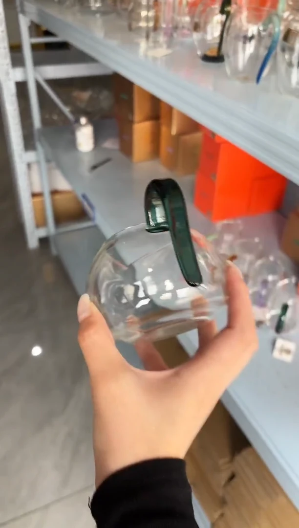 手工艺品玻璃禾器淡然墨绿色普通盒