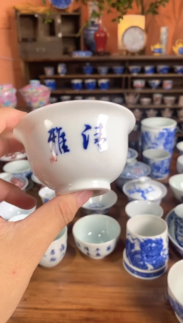摆件老白说瓷手工手绘,价格你说了算