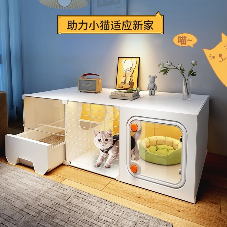 不占地方猫笼子家用室内小户型猫别墅一室一厅一卫猫窝猫厕所一体