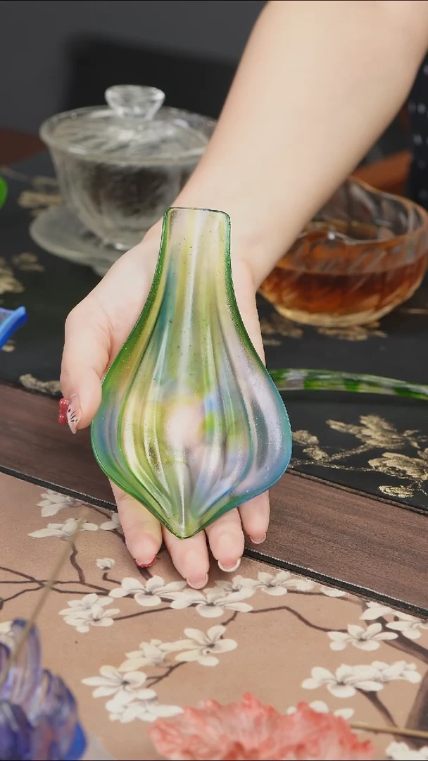 手工艺品琉璃蓝绿色茶则