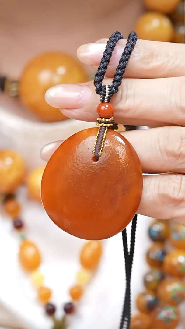 蜜蜡颈饰未镶嵌3518天然蜜蜡珠宝奇石云端妖孽妖花全部保真