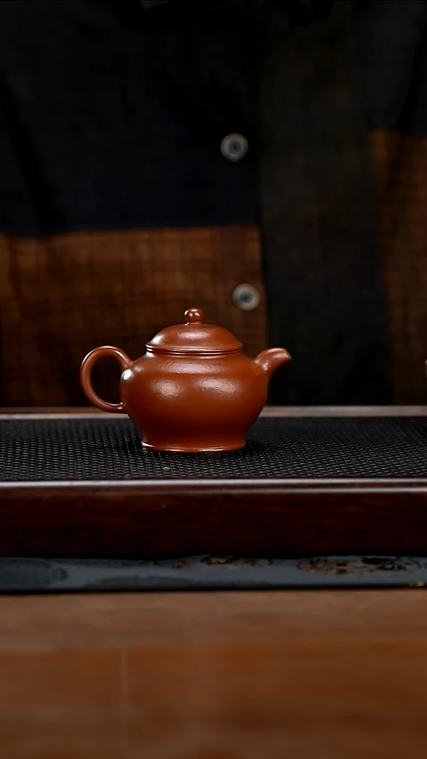 茶壶紫砂160cc小煤窑朱泥掇只27