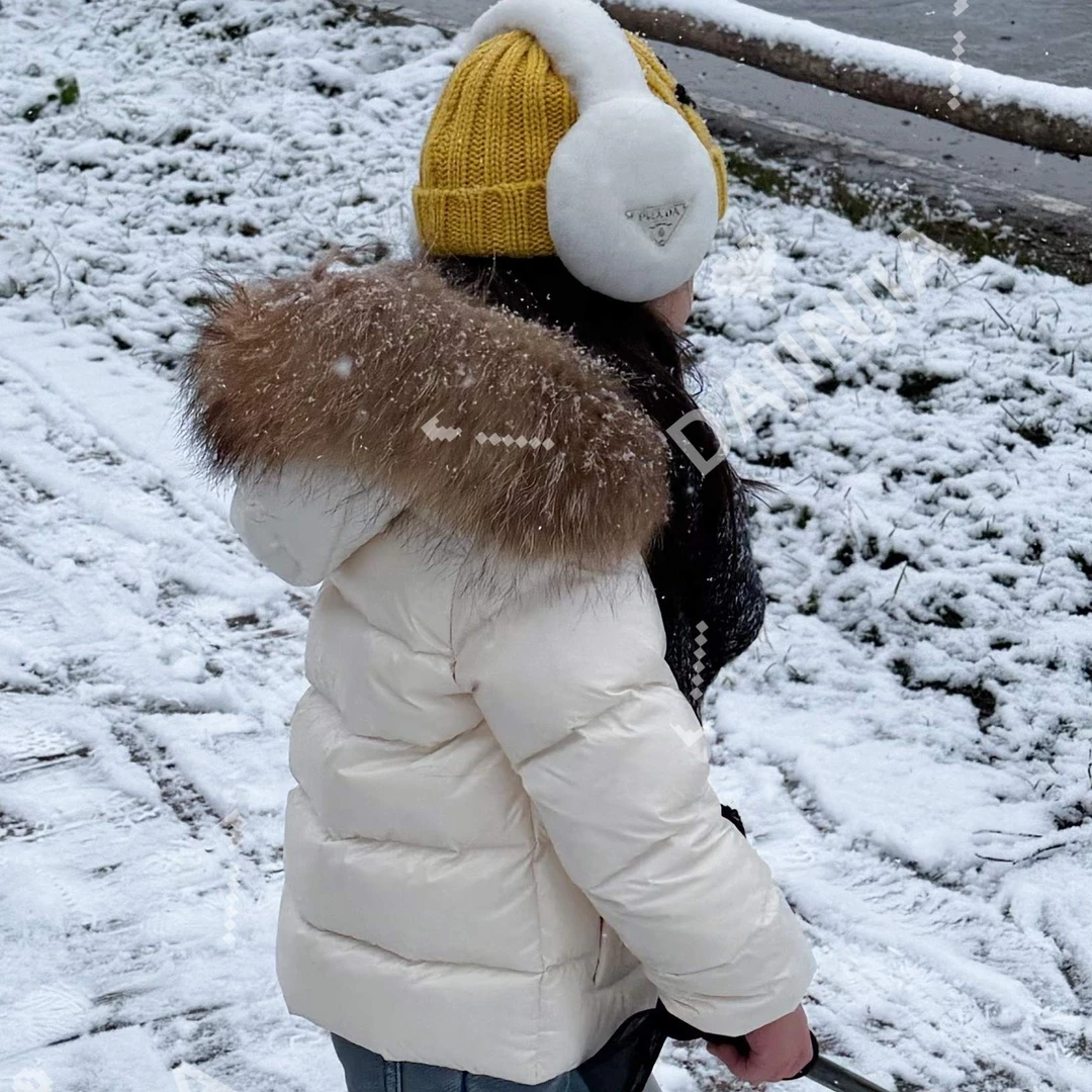 【五年高口碑】童装MK轻奢三防免洗银狐大毛领两色新国标90白鸭绒