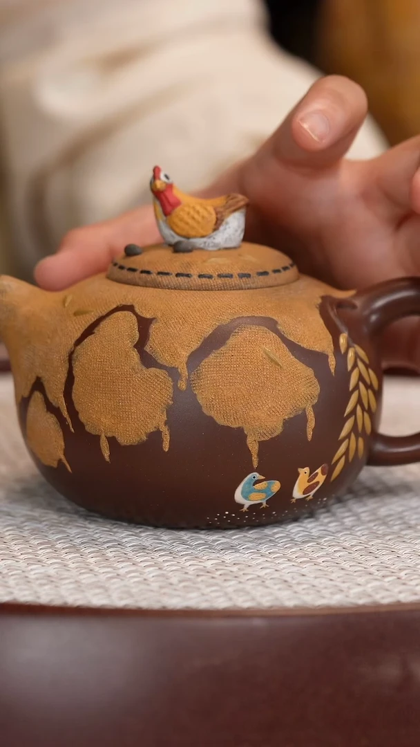 茶壶紫砂【桑黎兵】紫泥丰衣足食   340CC