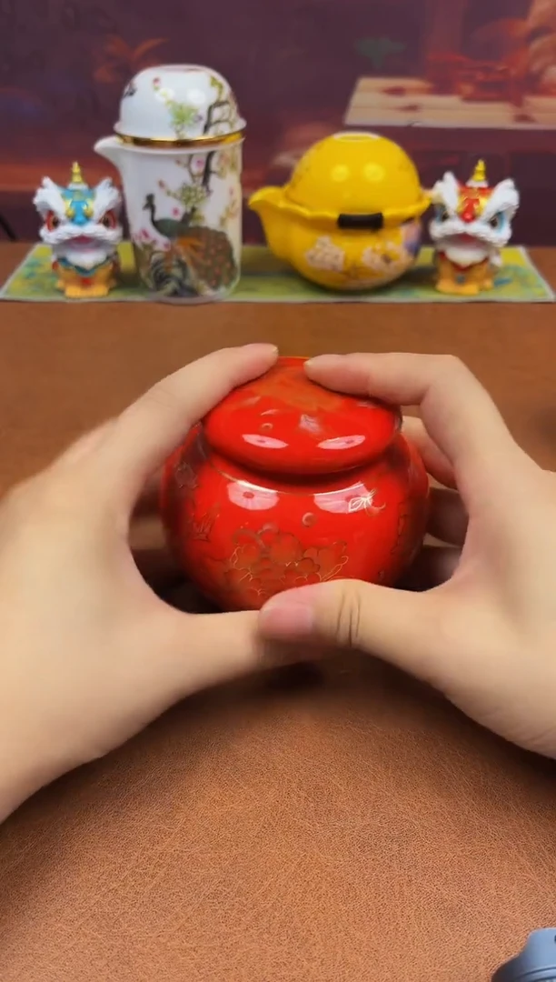 陶瓷茶具摆件旅行套组