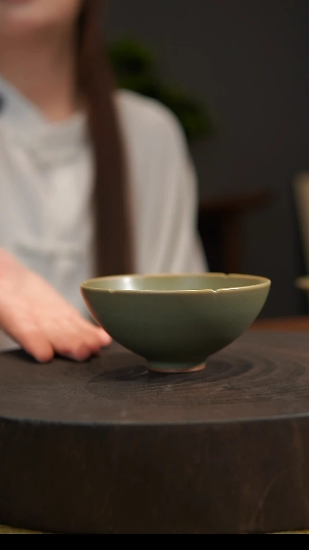 杯子无****卯葵口杯 汝州原产地  原矿老釉