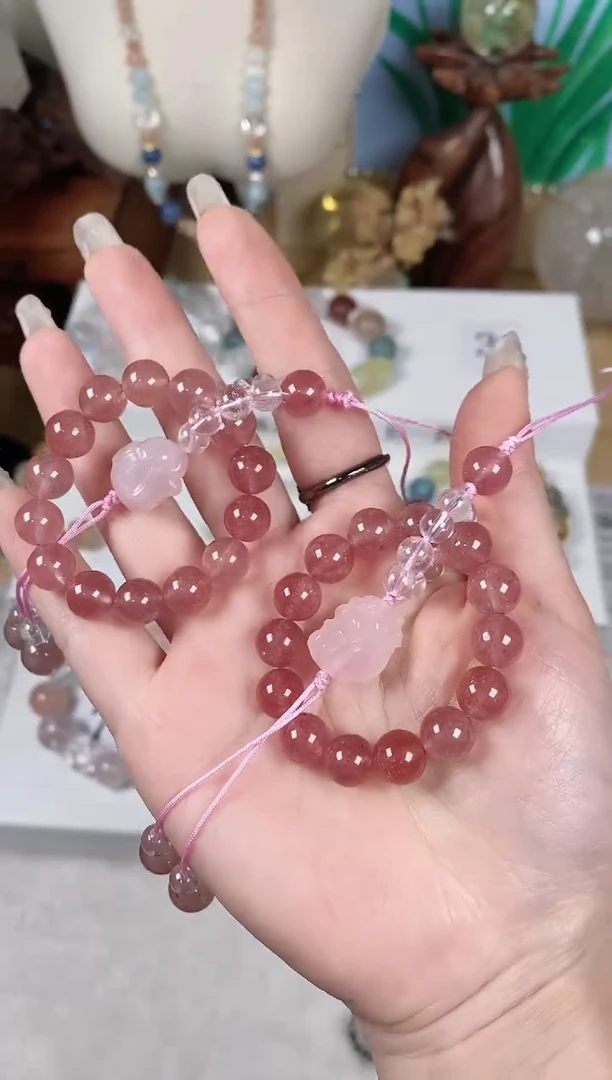 水晶手串未镶嵌天然水晶