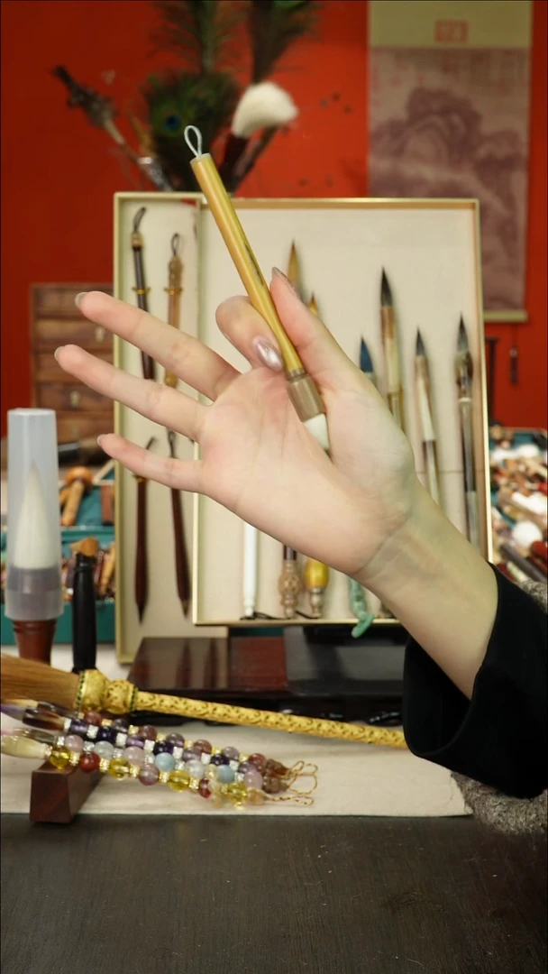 117号闪孤品高货毛笔链接 清水试笔 蘸墨不退