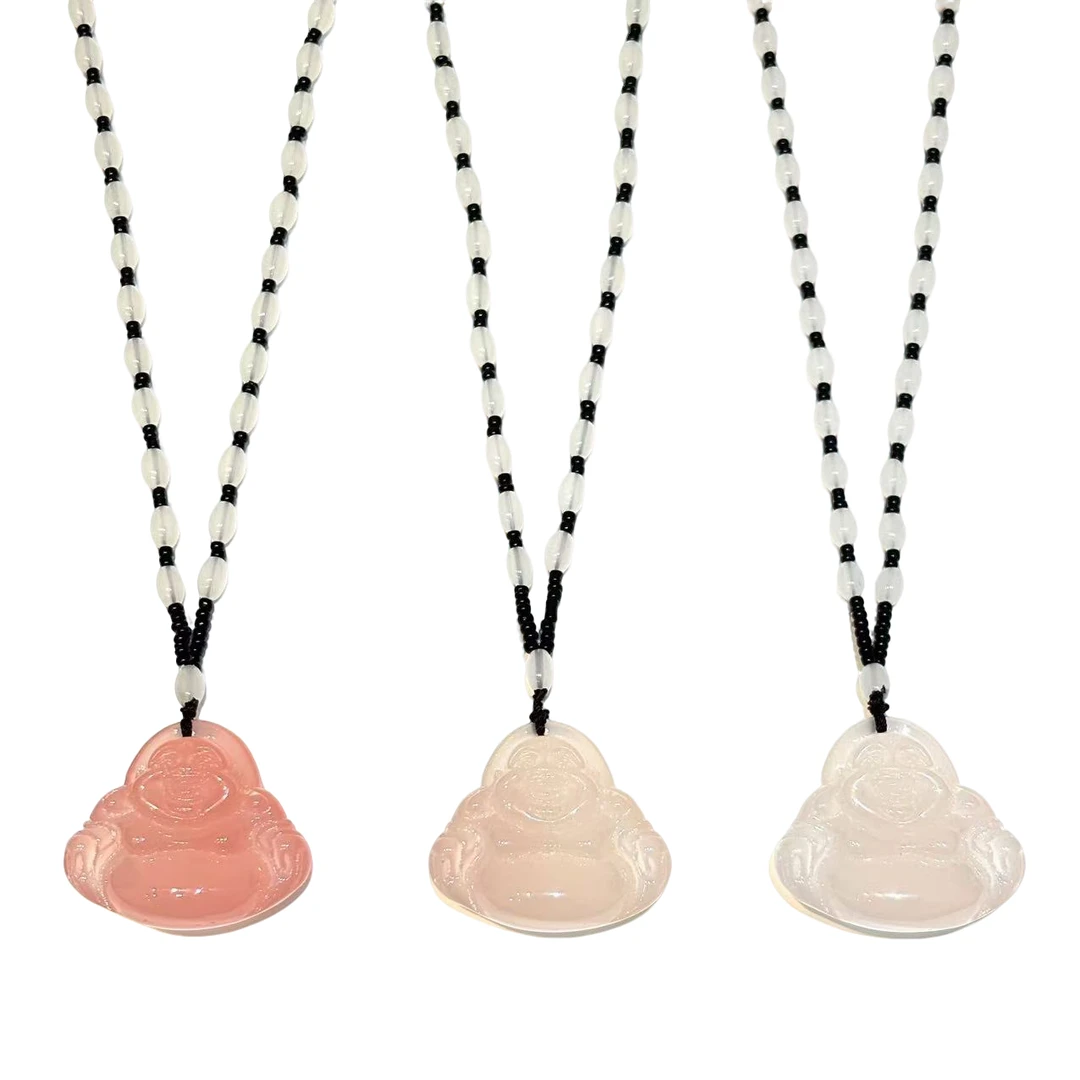 【符老板】y2353-国风设计款红卡玛瑙佛公项链-多样性只发一件