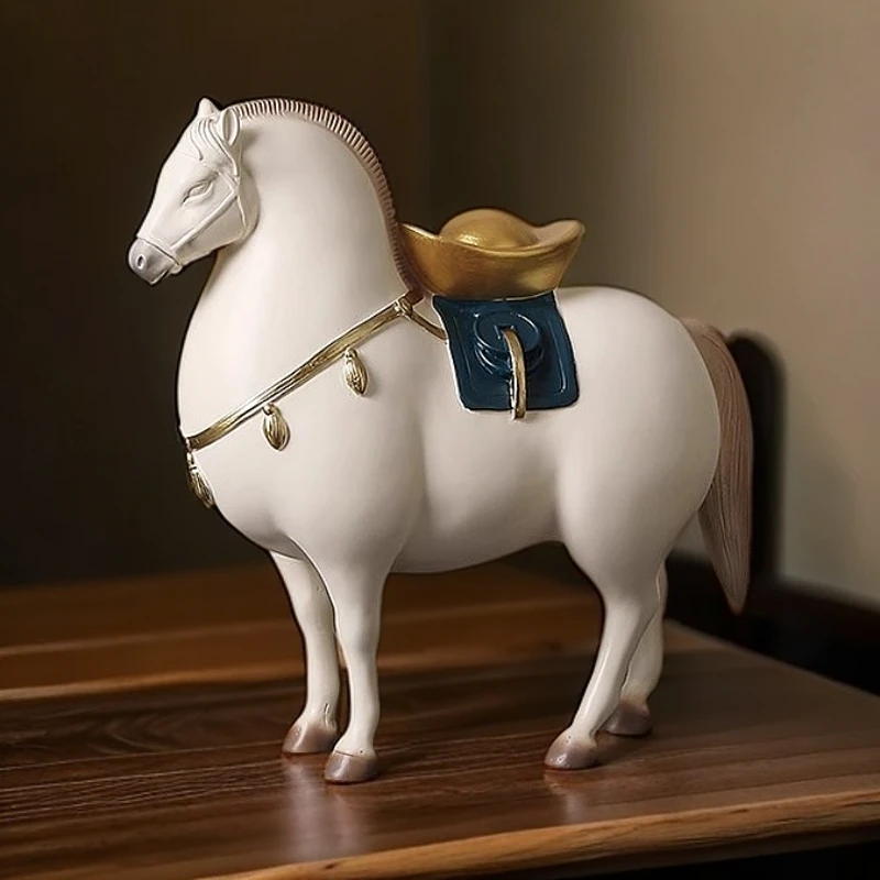 马上有钱摆件客厅酒柜轻奢高档办公室玄关装饰品送礼乔迁开业礼物