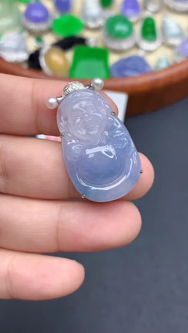 颈饰18K金镶嵌翡翠313-中国好珍宝