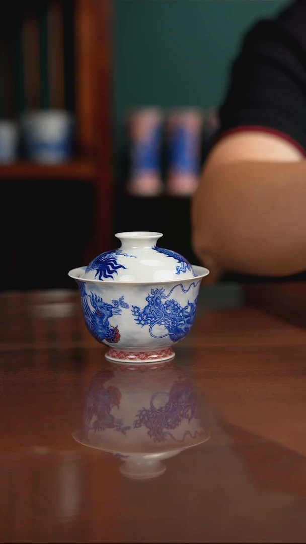 自成堂柴窑青花釉里红