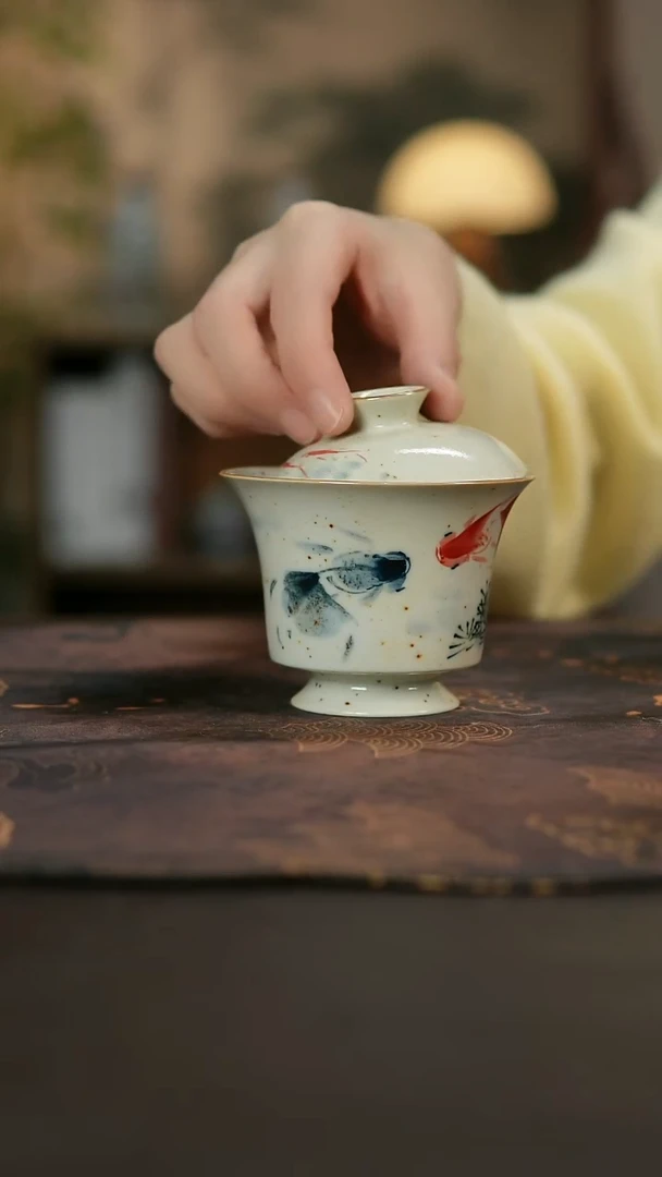 景德镇陶瓷杯碗柴烧多人