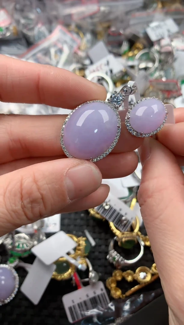 银S925镶嵌戒指翡翠111-----8