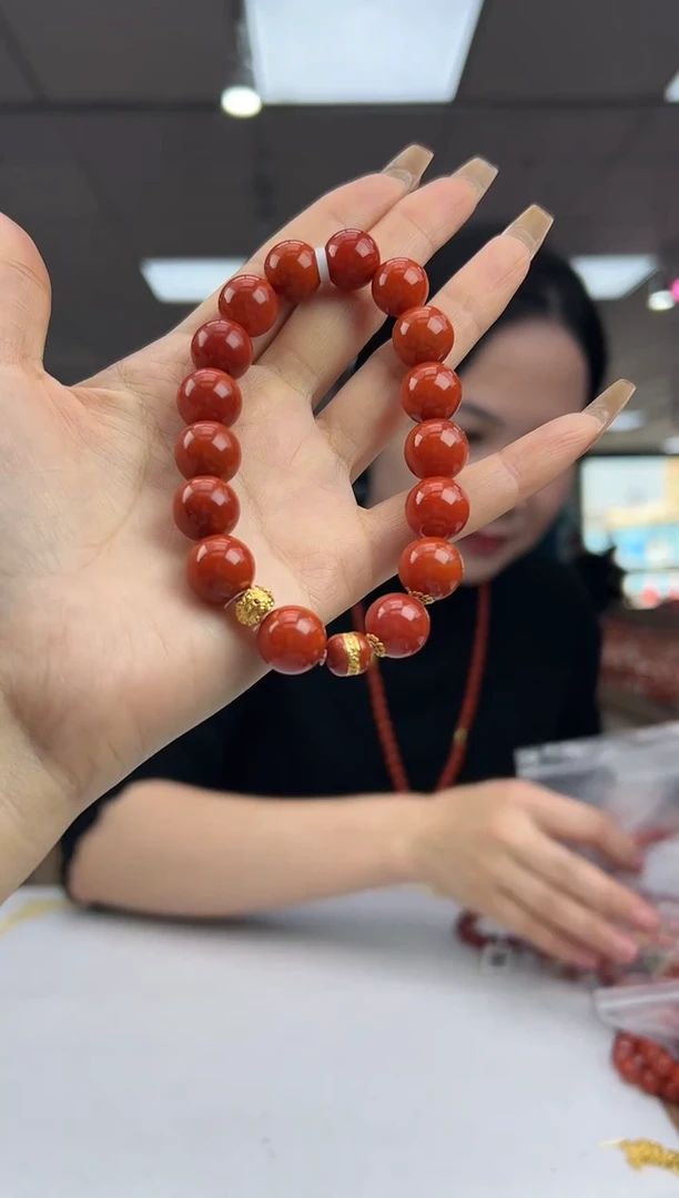 未镶嵌珠串南红玛瑙12.9-12mm（多样式）980201801980