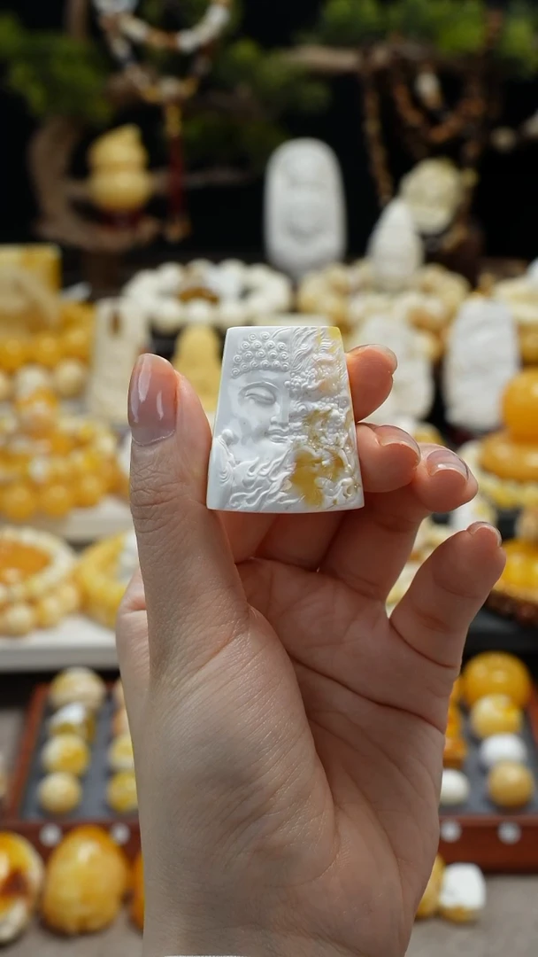 手链琥珀未镶嵌天然琥珀蜜蜡一念之间雕刻件