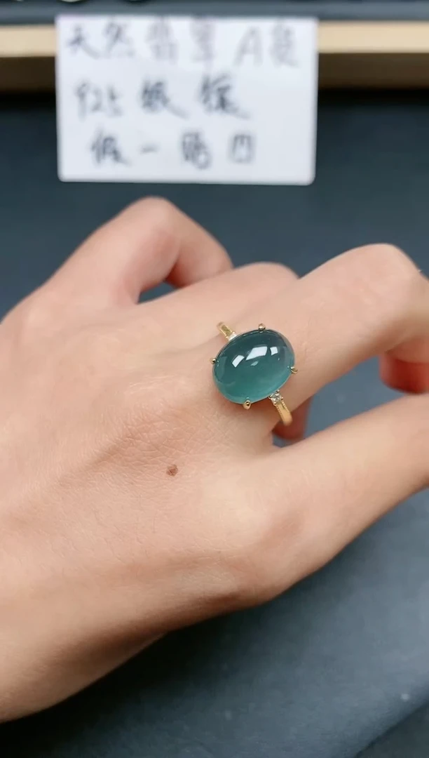 翡翠戒指银S925镶嵌11111111111