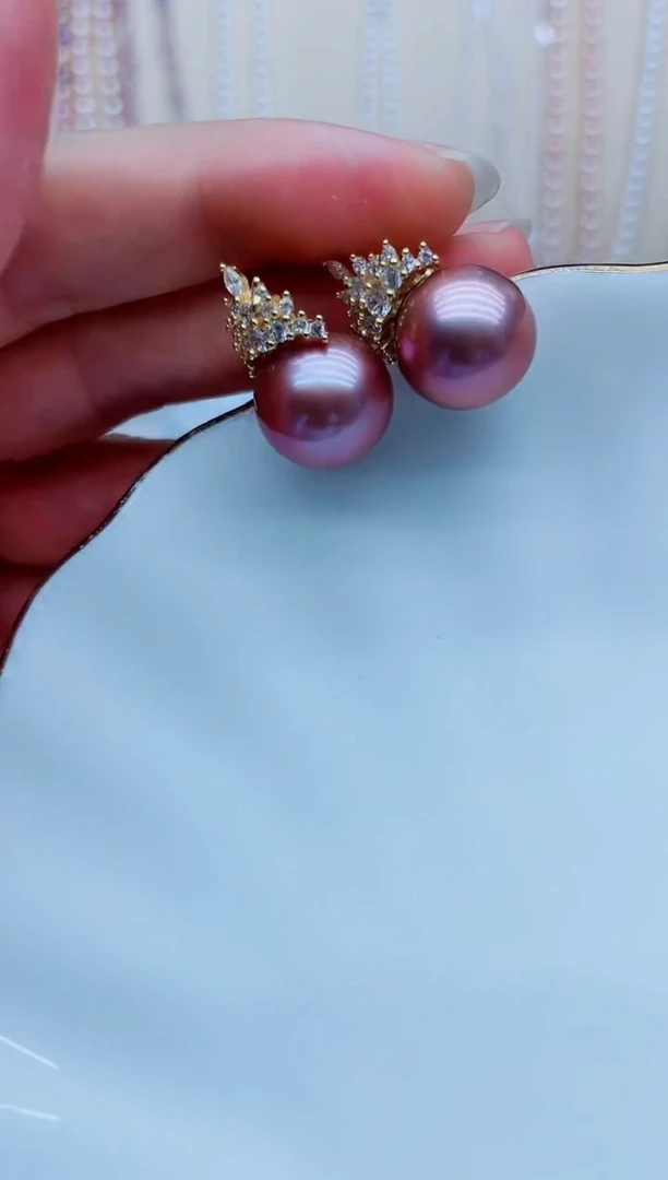 未镶嵌淡水珍珠耳饰耳钉