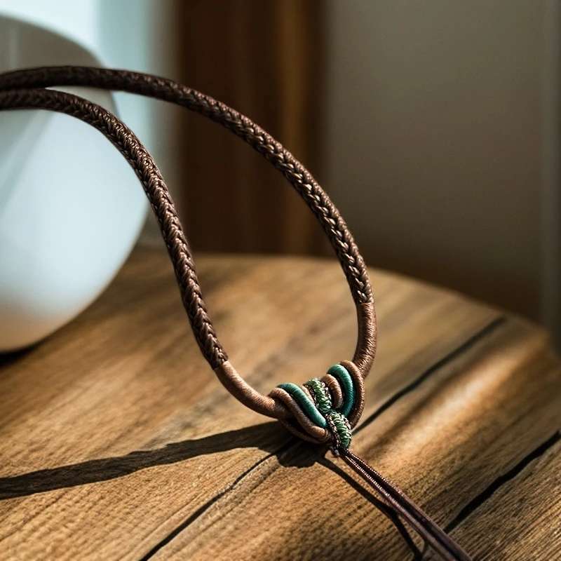 吊坠挂绳平安扣编绳金玉石项链绳手工编织挂脖绳子男女原创