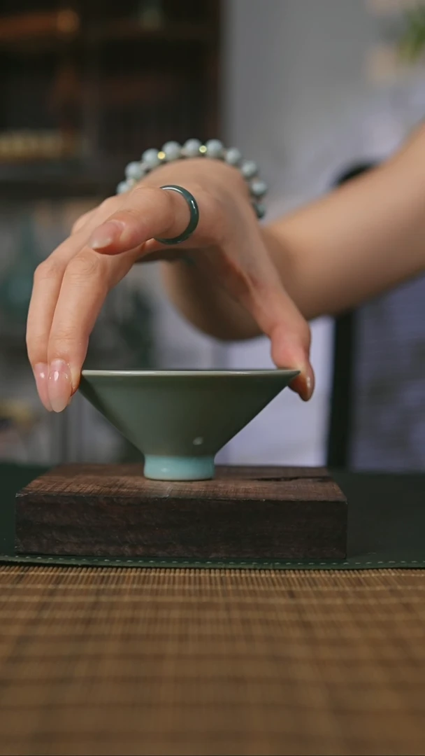 杯子仿古支钉斗笠不开片