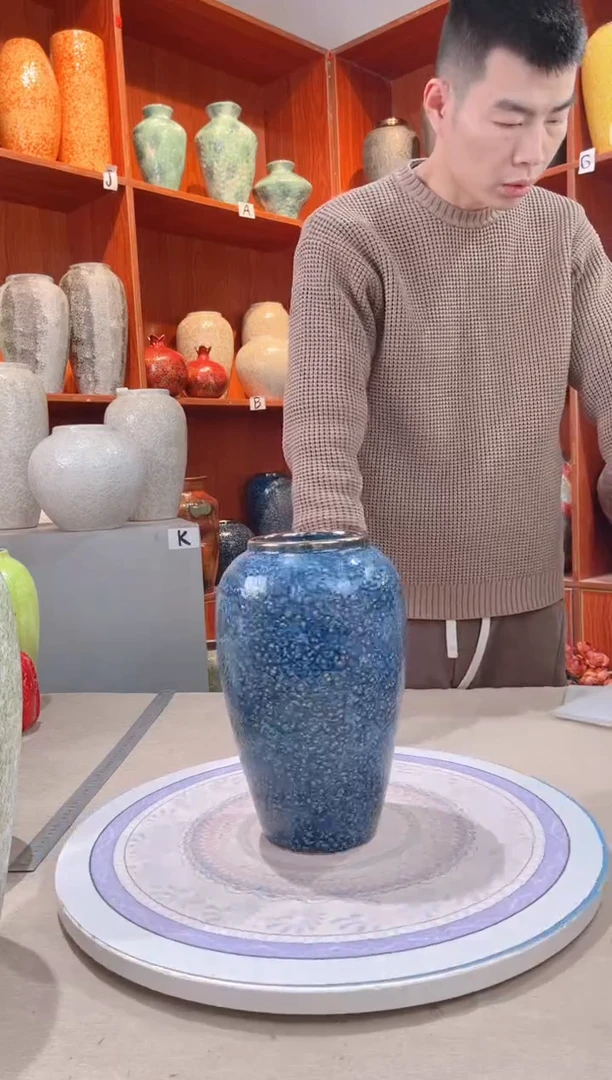 【闪购商品】瓶精品陶瓷花瓶 无花 紫水晶中号