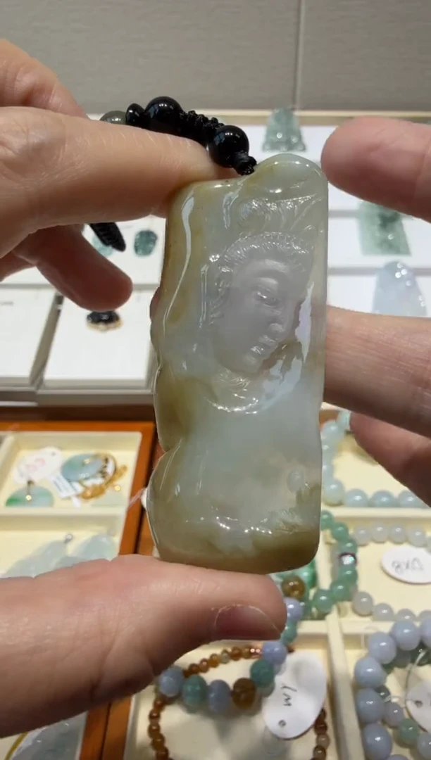 未镶嵌挂件翡翠A货翡翠多样性孤品国雕谢林工
