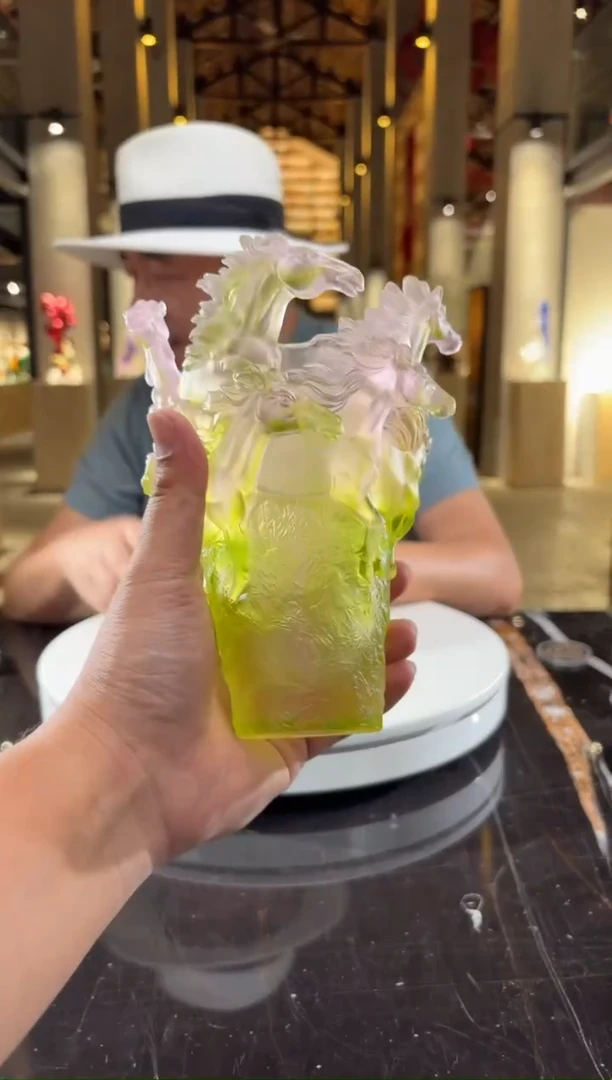 摆件佳*艺术琉璃骏马花器